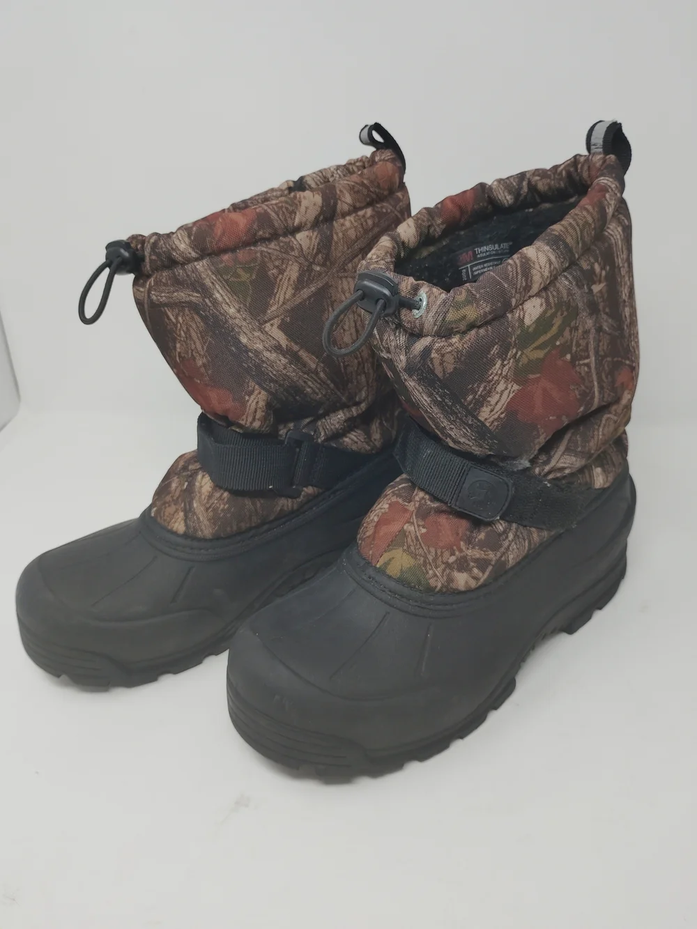 Northside Thinsulate Men's No Lace Waterproof Camo Boots Size 6, Hunting,Outwear